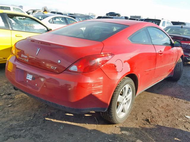 1G2ZH158664232239 - 2006 PONTIAC G6 GT RED photo 4