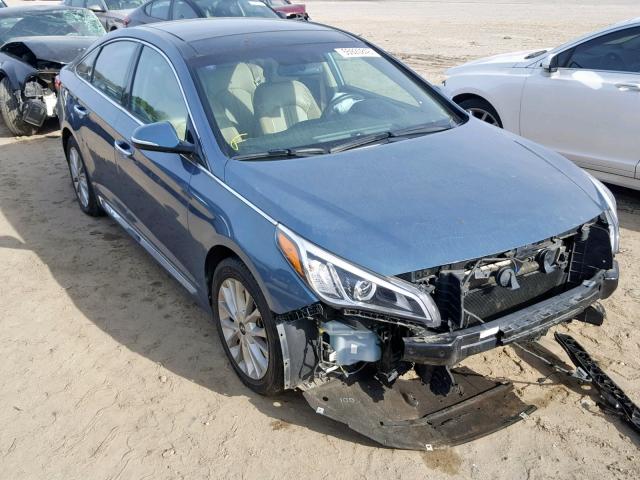 5NPE34AF2FH156107 - 2015 HYUNDAI SONATA SPO BLUE photo 1