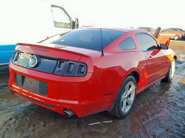 1ZVBP8CF0E5314709 - 2014 FORD MUSTANG GT RED photo 4