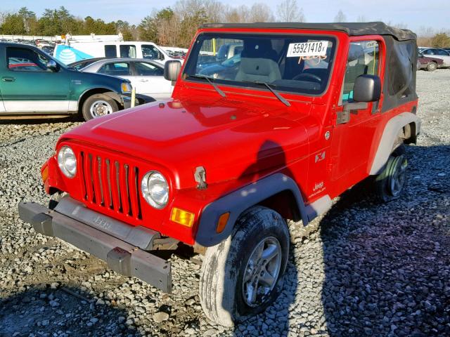 1J4FA39S06P750442 - 2006 JEEP WRANGLER X RED photo 2