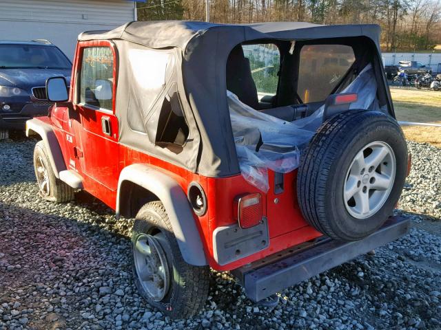 1J4FA39S06P750442 - 2006 JEEP WRANGLER X RED photo 3