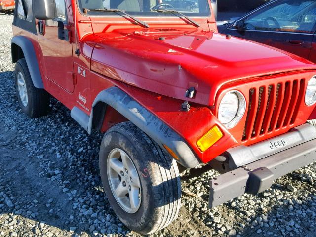 1J4FA39S06P750442 - 2006 JEEP WRANGLER X RED photo 9