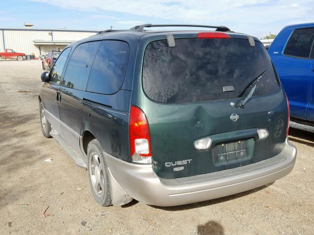 4N2ZN16T52D809289 - 2002 NISSAN QUEST SE TWO TONE photo 3