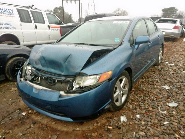 2HGFA16948H532556 - 2008 HONDA CIVIC EXL BLUE photo 2