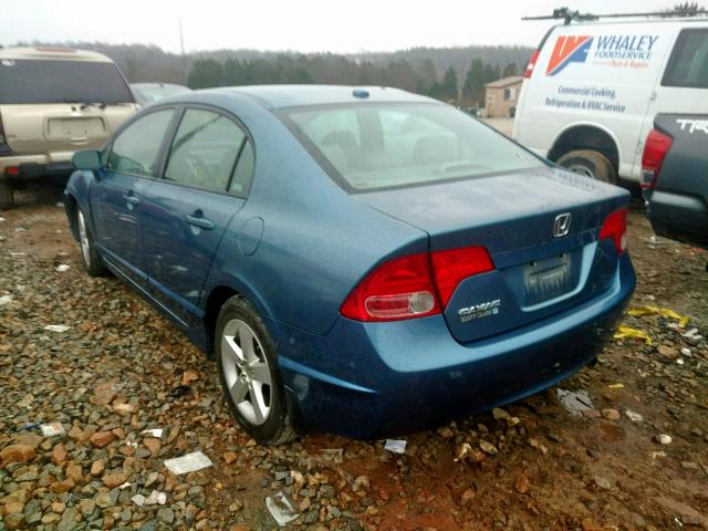 2HGFA16948H532556 - 2008 HONDA CIVIC EXL BLUE photo 3