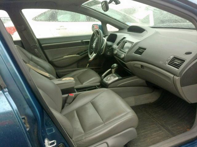 2HGFA16948H532556 - 2008 HONDA CIVIC EXL BLUE photo 5