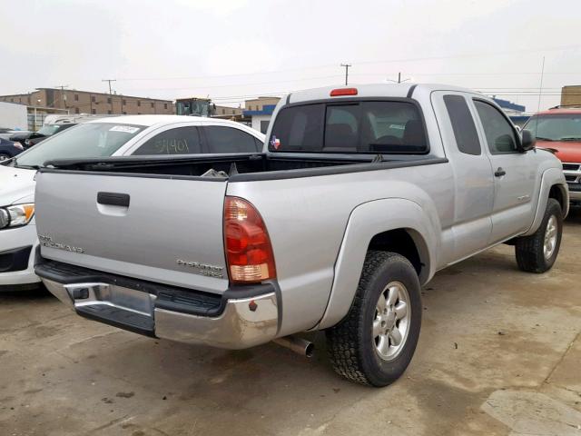 5TETU62N55Z070839 - 2005 TOYOTA TACOMA PRE SILVER photo 4