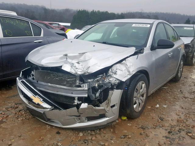 1G1PA5SH5E7260624 - 2014 CHEVROLET CRUZE LS SILVER photo 2