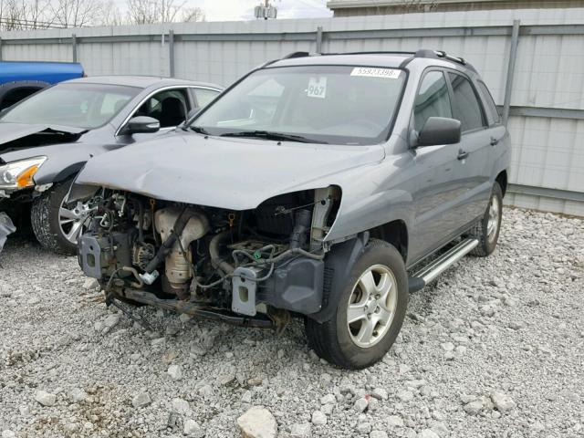 KNDJF724087484296 - 2008 KIA SPORTAGE L GRAY photo 2