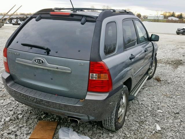 KNDJF724087484296 - 2008 KIA SPORTAGE L GRAY photo 4