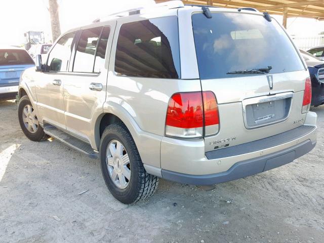 5LMEU68H74ZJ13624 - 2004 LINCOLN AVIATOR 金色 照片 3