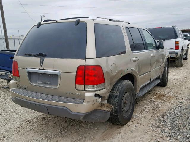 5LMEU68H74ZJ13624 - 2004 LINCOLN AVIATOR 金色 照片 4