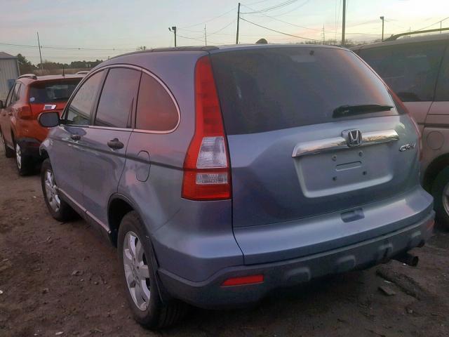 JHLRE48549C023313 - 2009 HONDA CR-V EX BLUE photo 3