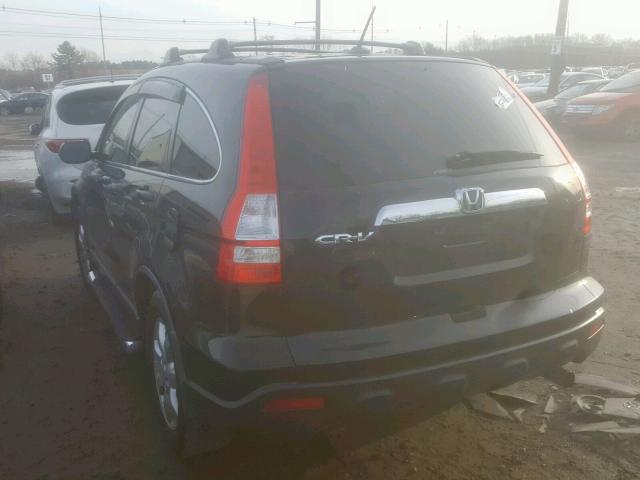 JHLRE48728C066225 - 2008 HONDA CR-V EXL BLACK photo 3