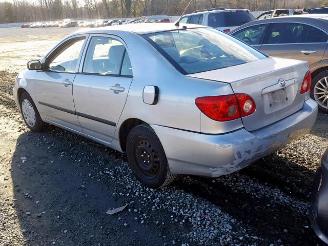 1NXBR32E85Z400733 - 2005 TOYOTA COROLLA CE SILVER photo 3