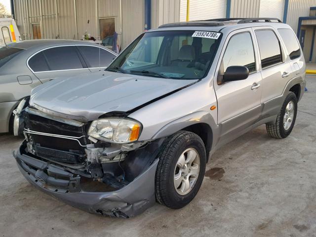 4F2YU09182KM64535 - 2002 MAZDA TRIBUTE LX SILVER photo 2