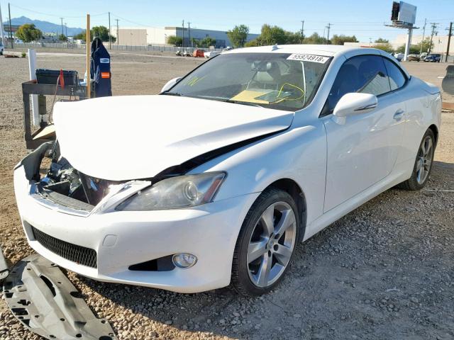 JTHFF2C28A2506228 - 2010 LEXUS IS 250 WHITE photo 2