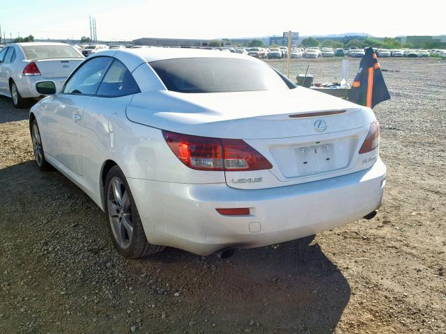 JTHFF2C28A2506228 - 2010 LEXUS IS 250 WHITE photo 3