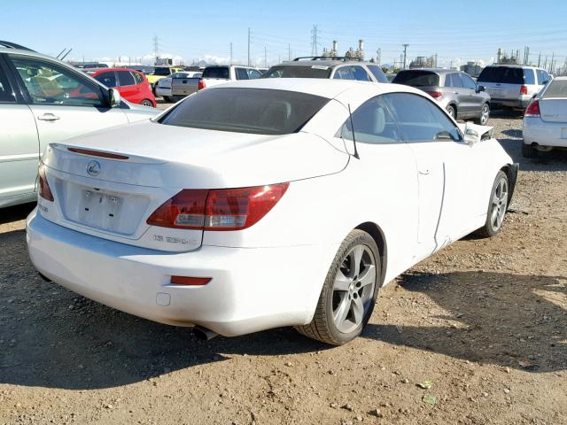 JTHFF2C28A2506228 - 2010 LEXUS IS 250 WHITE photo 4