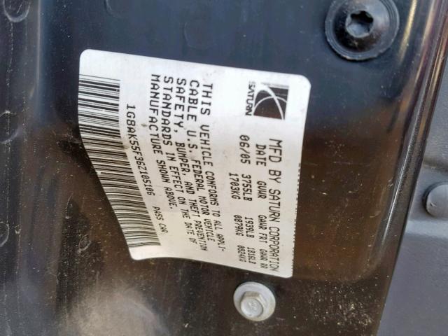 1G8AK55F36Z105106 - 2006 SATURN ION LEVEL RED photo 10