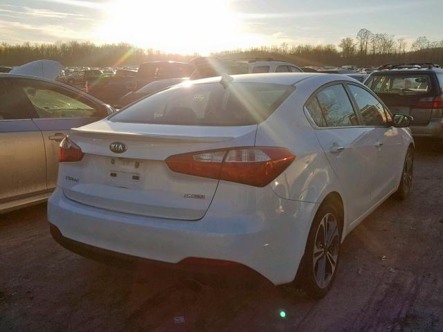 KNAFZ4A88F5355423 - 2015 KIA FORTE EX WHITE photo 4