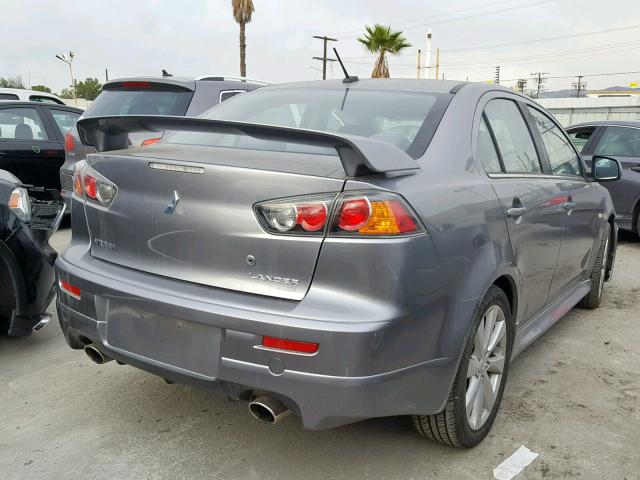 JA32V6FV6DU010545 - 2013 MITSUBISHI LANCER RAL GRAY photo 4