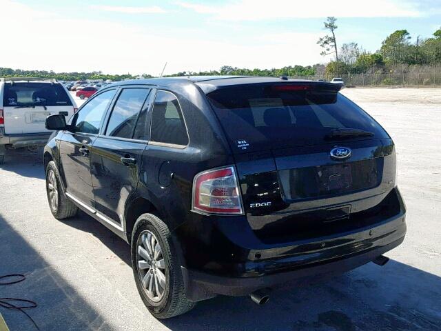 2FMDK38C78BA85601 - 2008 FORD EDGE SEL BLACK photo 3