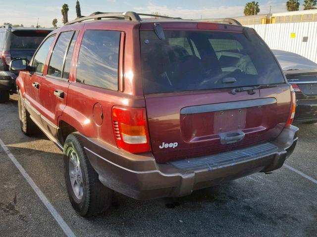 1J4G258S7XC625204 - 1999 JEEP GRAND CHER BURGUNDY photo 3