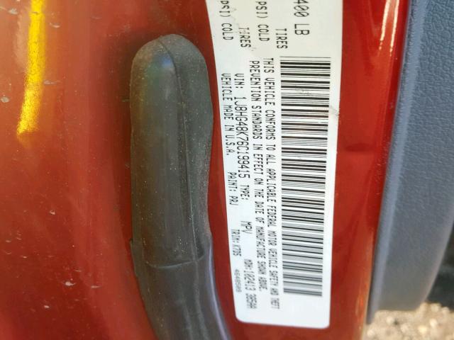 1J8HG48K76C199415 - 2006 JEEP COMMANDER Qırmızı foto 10