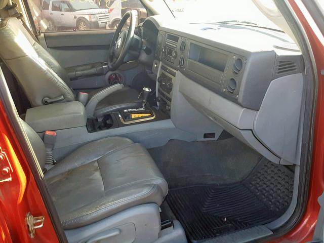 1J8HG48K76C199415 - 2006 JEEP COMMANDER Qırmızı foto 5