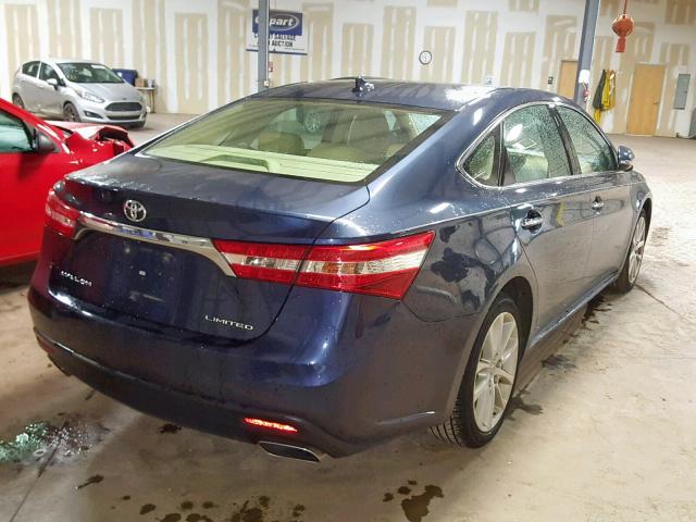 4T1BK1EB5FU188692 - 2015 TOYOTA AVALON XLE BLUE photo 4