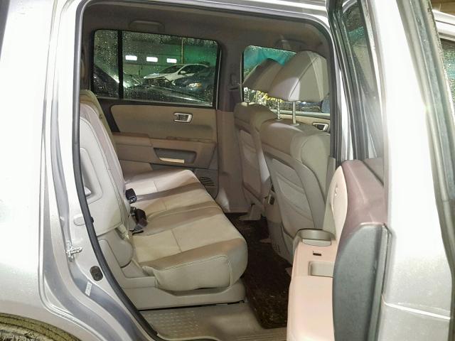 5FNYF4H20AB008181 - 2010 HONDA PILOT LX SILVER photo 6