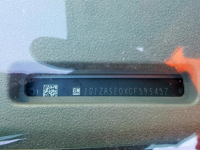 1G1ZA5E0XCF395437 - 2012 CHEVROLET MALIBU LS 银色 照片 10