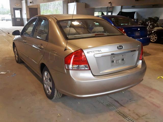 KNAFE121385503668 - 2008 KIA SPECTRA EX GOLD photo 3