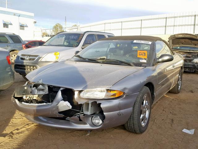 3C3EL55H6WT333571 - 1998 CHRYSLER SEBRING JX SILVER photo 2