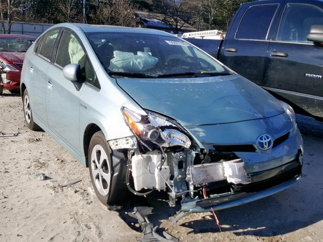 JTDKN3DU1E1847698 - 2014 TOYOTA PRIUS GREEN photo 1