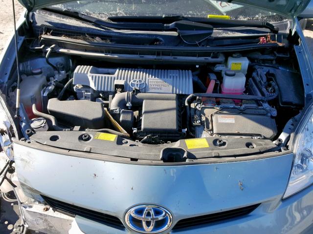 JTDKN3DU1E1847698 - 2014 TOYOTA PRIUS GREEN photo 7