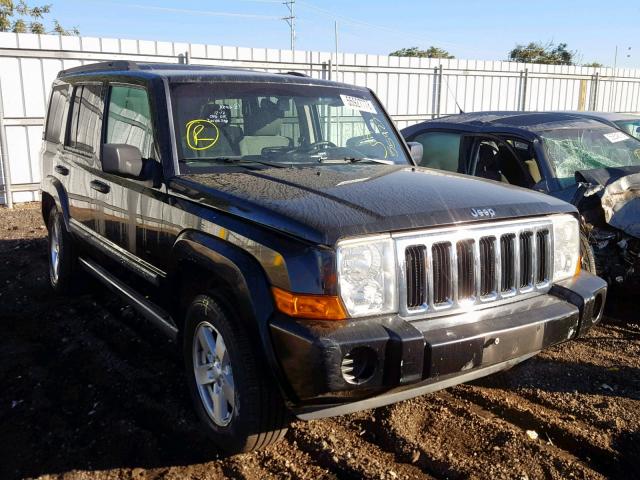1J8HH48K57C599696 - 2007 JEEP COMMANDER BLACK photo 1