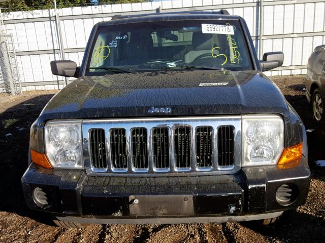 1J8HH48K57C599696 - 2007 JEEP COMMANDER BLACK photo 9