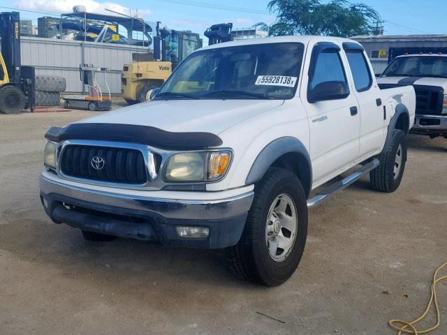 5TEGM92N44Z401783 - 2004 TOYOTA TACOMA DOU WHITE photo 2