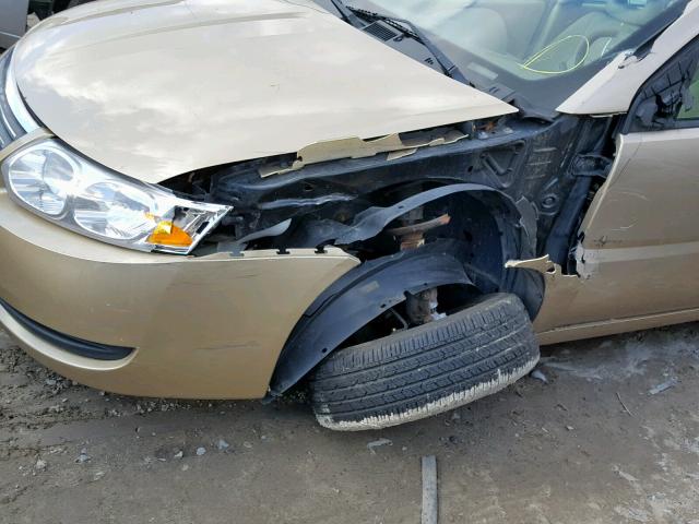 1G8AZ55F17Z161171 - 2007 SATURN ION LEVEL GOLD photo 9