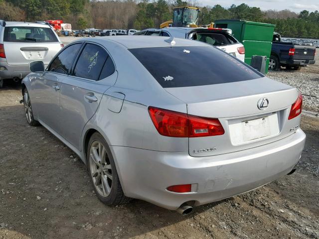 JTHBK262872048981 - 2007 LEXUS IS 250 SILVER photo 3