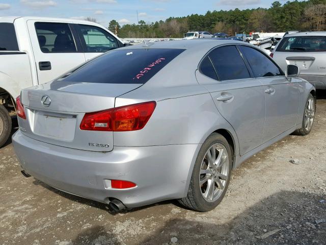 JTHBK262872048981 - 2007 LEXUS IS 250 SILVER photo 4