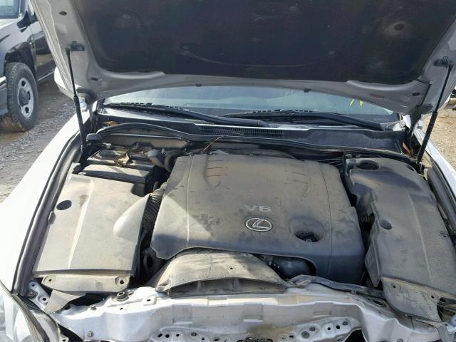 JTHBK262872048981 - 2007 LEXUS IS 250 SILVER photo 7