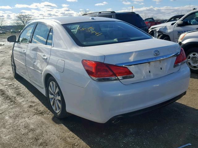 4T1BK3DB9BU379720 - 2011 TOYOTA AVALON BAS WHITE photo 3