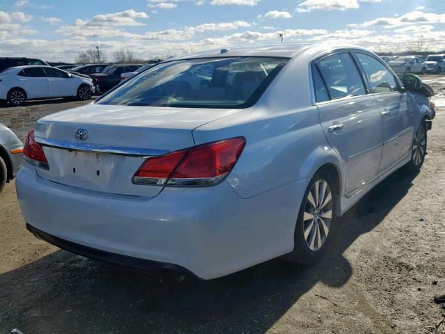 4T1BK3DB9BU379720 - 2011 TOYOTA AVALON BAS WHITE photo 4