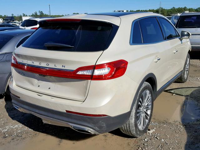 2LMTJ6LR9GBL79435 - 2016 LINCOLN MKX RESERV BEIGE photo 4