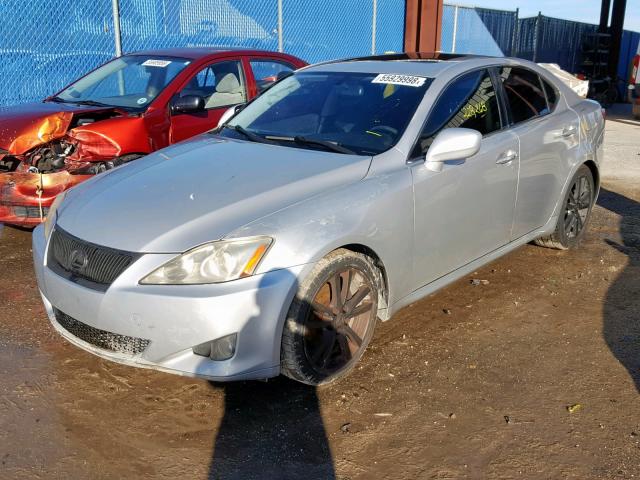 JTHBK262775033810 - 2007 LEXUS IS 250 SILVER photo 2