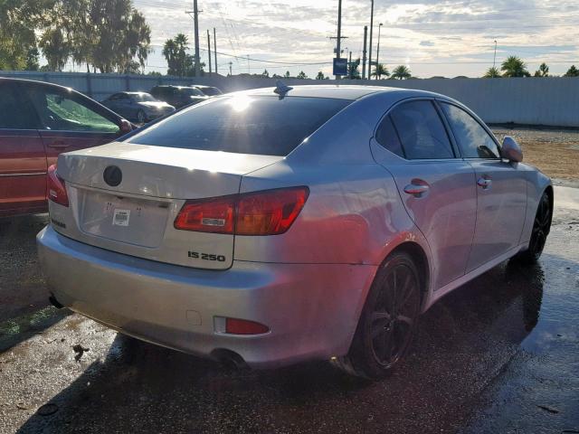 JTHBK262775033810 - 2007 LEXUS IS 250 SILVER photo 4