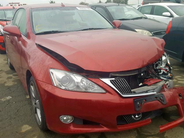 JTHFE2C22A2504297 - 2010 LEXUS IS 350 RED photo 1